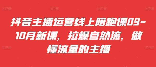 抖音主播运营线上陪跑课09-10月新课,拉爆自然流,做懂流量的主播 -1 抖音主播运营线上陪跑课09-10月新课,拉爆自然流,做懂流量的主播 -1