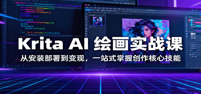 Krita AI 绘画实战课:从安装部署到变现,一站式掌握创作核心技能 -1 Krita AI 绘画实战课:从安装部署到变现,一站式掌握创作核心技能 -1