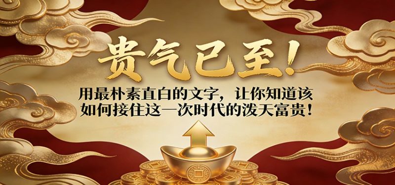 付费文章:贵气已至!用最朴素直白的文字,让你知道该如何接住这一次时代的泼天富贵! -1 付费文章:贵气已至!用最朴素直白的文字,让你知道该如何接住这一次时代的泼天富贵! -1