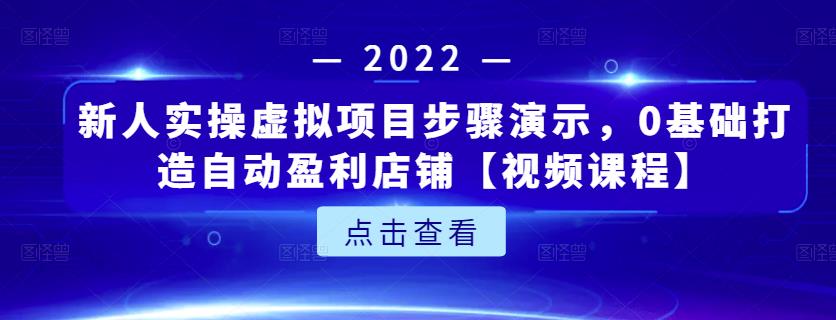 新人实操虚拟项目步骤演示，0基础打造自动盈利店铺【视频课程】-58电商