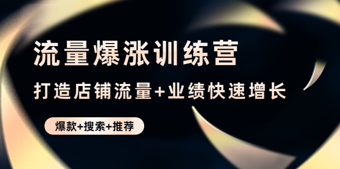 流量爆涨训练营：打造店铺流量+业绩快速增长 (爆款+搜索+推荐)-58电商