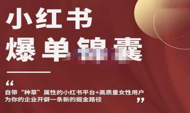 小红书爆单锦囊，自带种草属性+高质量女性用户，为你的企业开辟一条新的掘金路径-58电商
