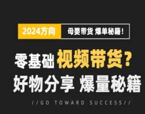 短视频母婴赛道实操流量训练营，零基础视频带货，好物分享，爆量秘籍-58电商