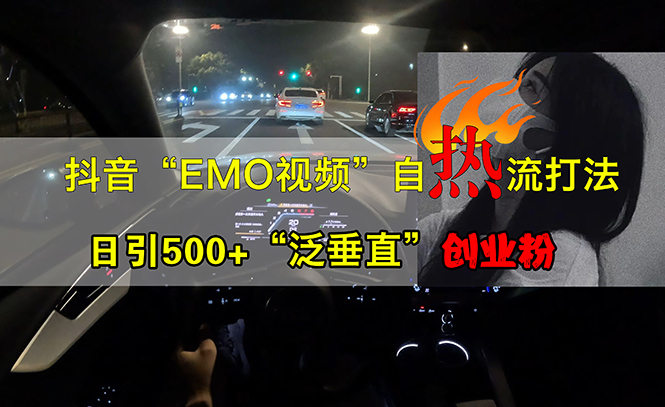 抖音EMO视频自热打法，日引500+“泛垂直”创业粉-58电商