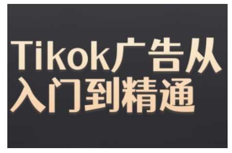 Tiktok Ads实操教程，Tiktok广告从入门到精通-58电商
