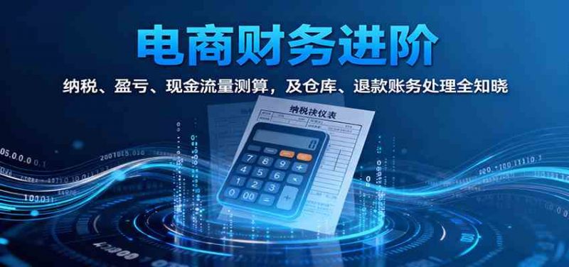 电商财务进阶：纳税、盈亏、现金流量测算，及仓库、退款账务处理全知晓-58电商