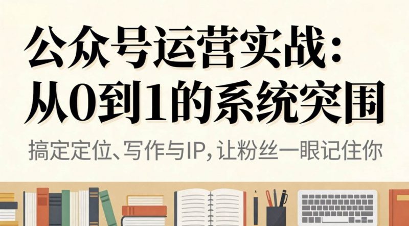公众号运营实战：从0到1的系统突围-58电商
