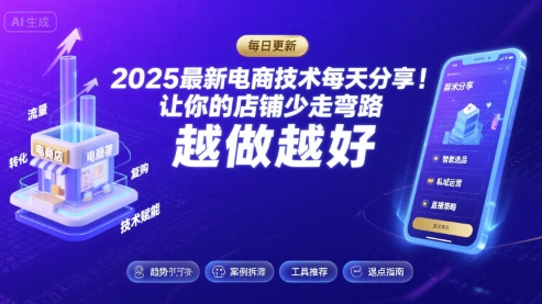 2026最新电商技术每天分享，让你的店铺少走弯路，越做越好(更新26年04月)-58电商