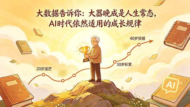 付费文章：大数据告诉你：大器晚成是人生常态，AI 时代依然适用的成长规律-58电商