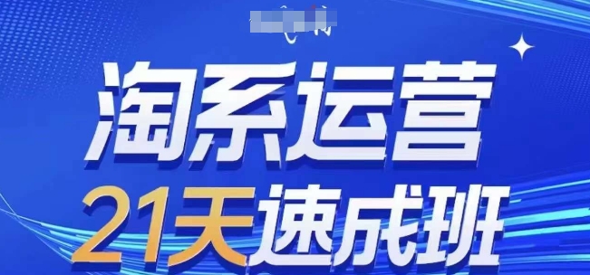 淘系运营21天速成班，0基础轻松搞定淘系运营，不做假把式，快速复制落地(更新26年6月)-58电商