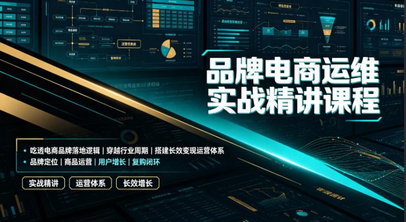 品牌电商运维实战精讲课程｜吃透电商品牌落地逻辑、穿越行业周期、搭建长效变现运营体系-58电商
