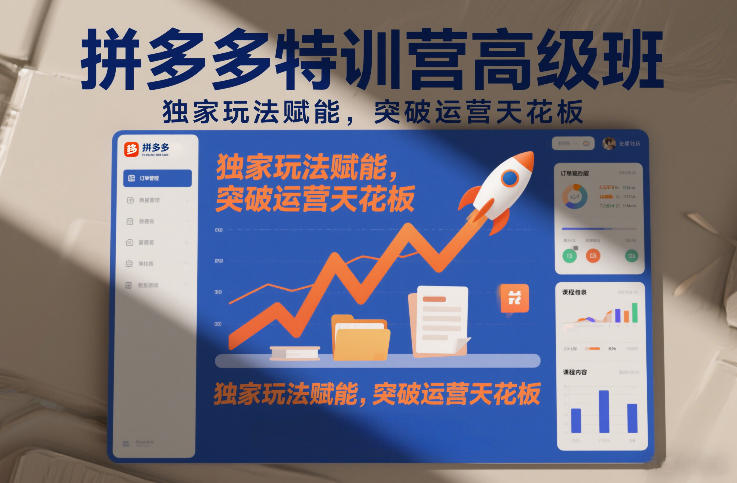 拼多多特训营高阶班，独家玩法赋能，突破运营天花板(更新260925)-58电商