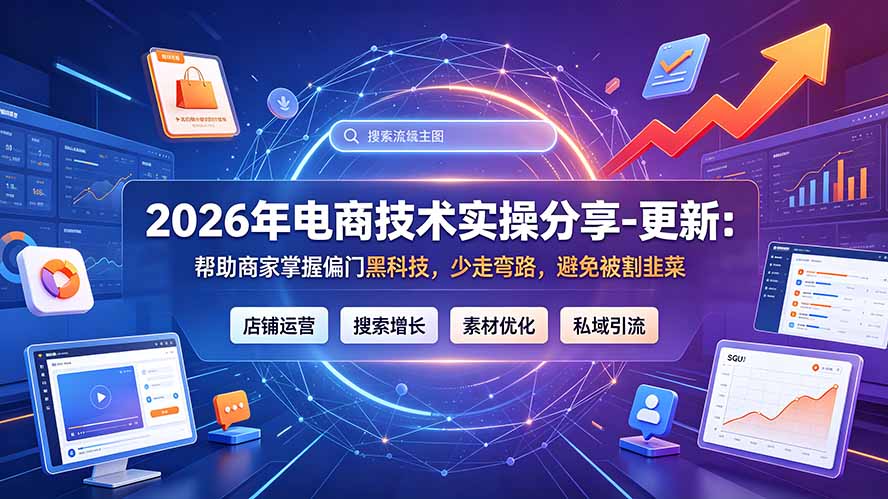 2026年电商技术实操分享-更新9月：帮助商家掌握偏门黑科技，少走弯路，避免被割韭菜-58电商