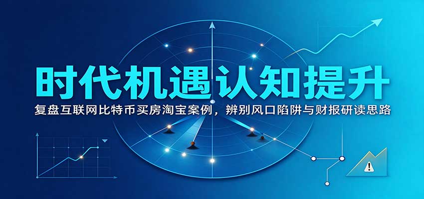 时代机遇认知提升：复盘互联网比特币买房淘宝案例，辨别风口陷阱与财报研读思路-58电商