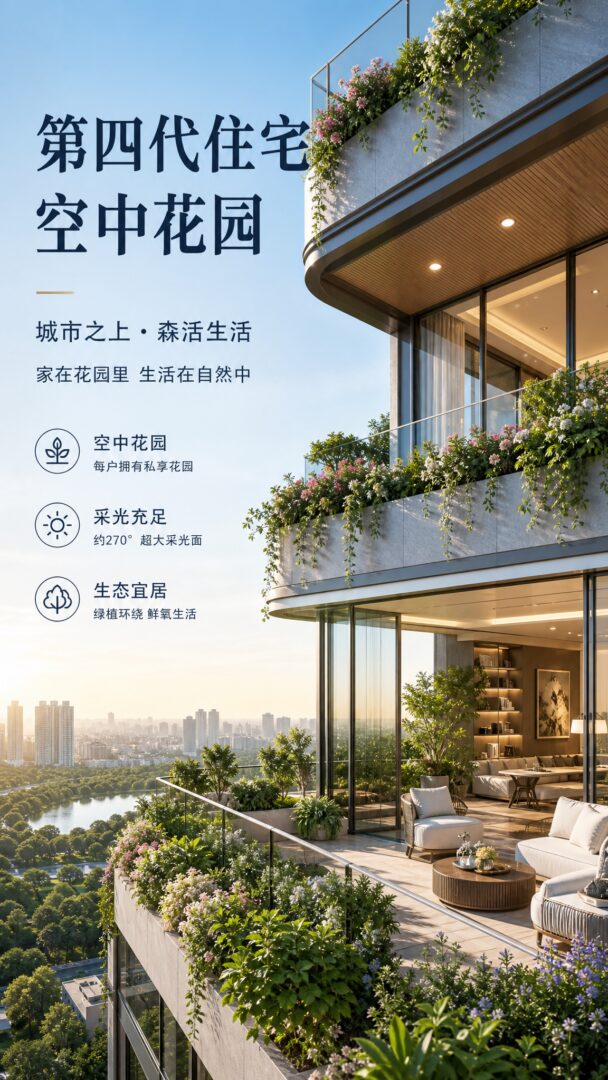 第四代住宅，空中花园
