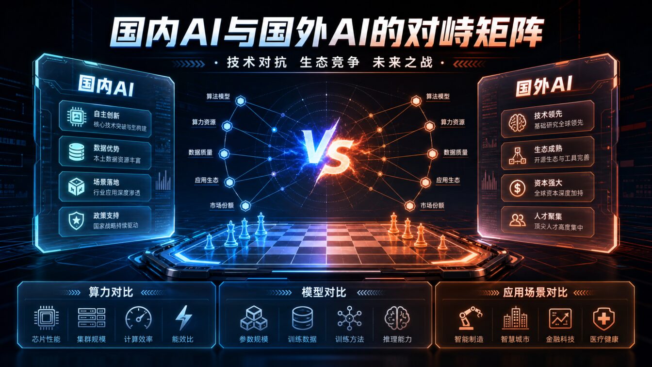 国内ai和国外ai的对峙矩阵