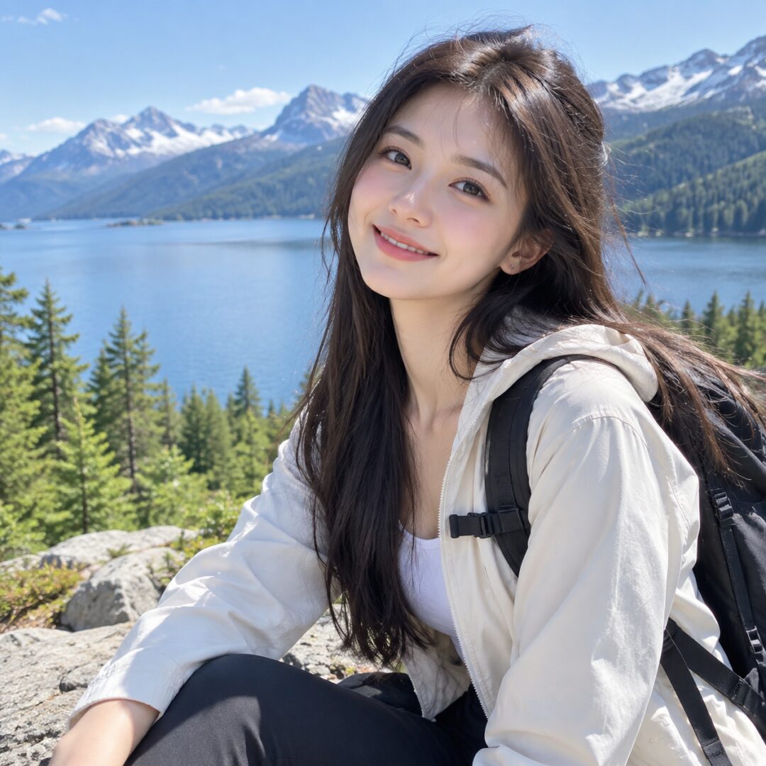美女在户外