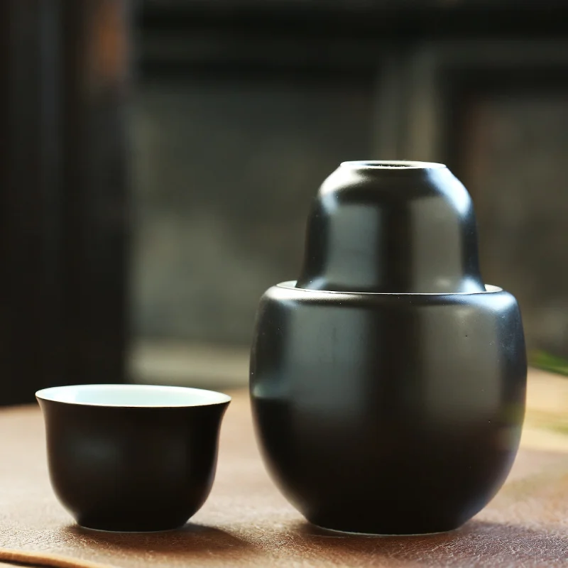 中式白酒酒具温酒器黄酒酒壶陶瓷烫酒壶套装二两温酒器100毫升