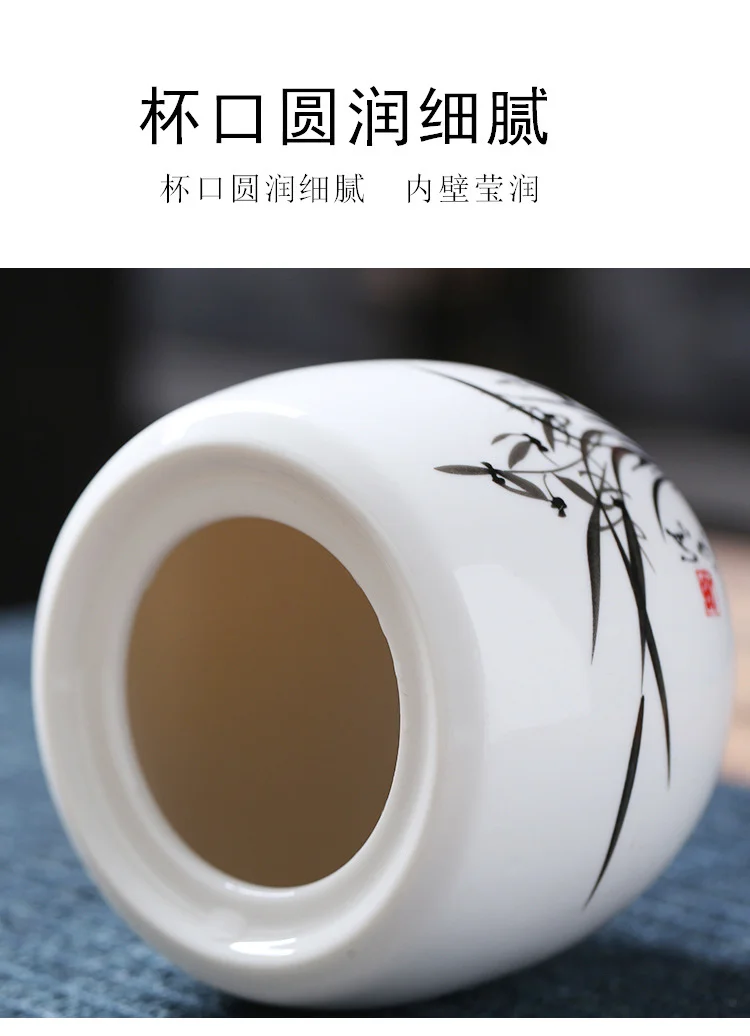 中式白酒酒具温酒器黄酒酒壶陶瓷烫酒壶套装二两温酒器100毫升
