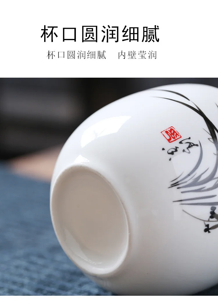 中式白酒酒具温酒器黄酒酒壶陶瓷烫酒壶套装二两温酒器100毫升